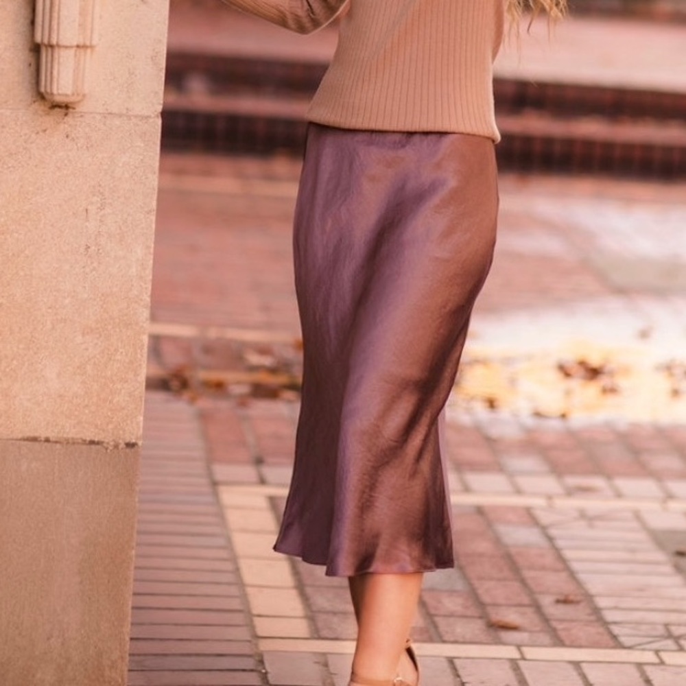 ARITZIA Wine Slip Skirt.